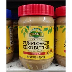 Sun Harvest Simply Sunflower Seed Butter Creamy 썬하베스트 심플리 썬플라워씨드 버터 크리미 454g 2개, 1Ea