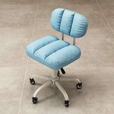 미용실 리프트의자 Luxury Barber Chairs Beauty Salon Professional Chair Salon Home Backrest Makeup Chair Lift, 1개, 30.H Light blue