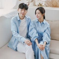 [국내생산 몽피마피] 홀리데이 블루 긴팔 패밀리 21C03/패밀리룩 가족사진의상