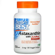 닥터스베스트 AstaReal 함유 아스타잔틴 6mg 베지 소프트젤 90정, 5개