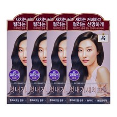 려 우아채 염색약 새치크림 4N 짙은갈색 x4, 4개, 단품