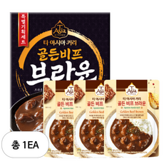티아시아키친 골든 비프 브라운 커리 3p, 180g, 1개