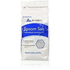 Swan Epsom Salt 스완 앱섬 솔트 16oz(454g), 1개