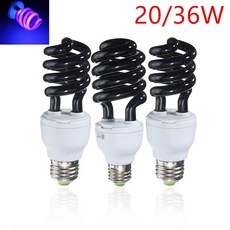 살균등 AC CFL 블랙 지원 36W 에너지 220V 20 자외선 드롭쉬핑 E27 나선형 램프 전구 바이올렛 W 형광 라이트 절약 UV, 1.20W