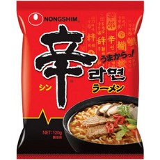 일본라면 농심 신라면 120g 20봉지(5봉입x4) 세트 178070, 120그램(X20)