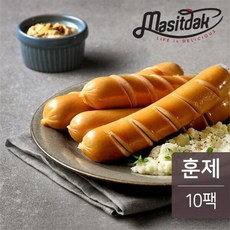 [랭킹닭컴] 맛있닭 닭가슴살 소시지 훈제 100gX10팩(1kg), 단품, 10팩, 100g