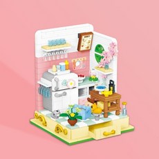 미니 블록 집꾸미기 냥이 의 주방 DIY, 본상품선택, 1개