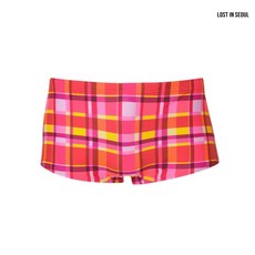 로스트인서울 LOST IN SEOUL 줄라이체크 사각 수영복 핑크