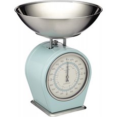 KitchenCraft Living 향수 기계식 주방 저울 4kg (8 파운드)-빈티지 블루, 단일상품