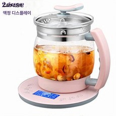유리 보양주전자 대용량 전자동 다기능 탕약 탕약 탕약 탕죽 전기주전자, 2.5l 신판 LCD, 1개
