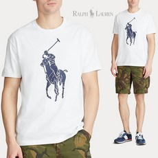 폴로랄프로렌 20SS BIG PONY 커스톰 슬림 반팔티 WHT