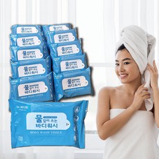 닥터바디퀸 물없이 쓰는 휴대용 바디샤워티슈 1개 15매 캠핑 여행 등산 출산 입원 골프 운동, 550g, 3개