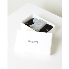 24FW [선물추천] 혼합 발목양말 3종 세트 블랙 HSSS4D801BK
