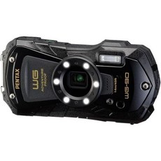 PENTAX WG-90 블랙 방수 카메라 충격 방지 방진 프리즈프루프 매크로 촬영을 위한 내장 6-LED 링 라이트 수중 촬영 모드, Black, Camera, 1개