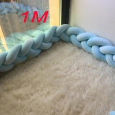 몬테소리 유아용 침대 브레이드 매듭 베개 쿠션 범퍼 보호대 간이 룸 장식 침구 세트, 300924, 1개