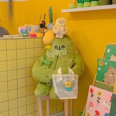 웅크린선인장 쿠션 애착 관절 인형 초대형