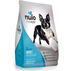 Nulo 곡물 무료 개 음식 크고 작은 품종 개 성인 건조 애완 동물 사료 연어 4.5Lb, 2.04kg, 1개