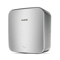 AIKE 고속 제트 에어 핸드 드라이어 스테인레스 스틸 스마트 센서 상업용 욕실용 자동 건조 핸드 머신 1400W, Brushed-220V