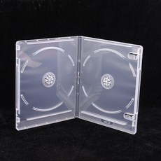 씨디 미디어 정리함 CD 수납 반투명 케이스 화이트더블, 1개