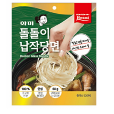 화미 돌돌이 납작당면 60g x 10봉 / 중국당면/넙적당면/마라탕, 10개