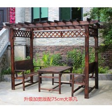 파고라 정자 테라스인테리어 오두막 원두막 캐노피, 120X75 대형 커피 테이블 광대역 좌석