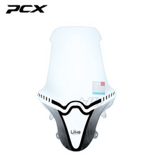 BPK PCX 스크린 21- 24년 76cm 롱스크린 PCX125 튜닝 방풍 바람막이 쉴드 윈드스크린, 1개