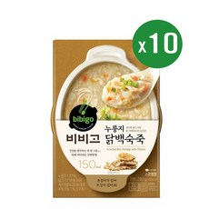 비비고 누룽지 닭백숙죽, 280g, 10개