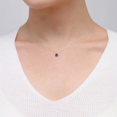 원석자수정목걸이