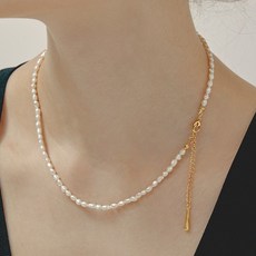 [Hei][우즈(조승연) 강혜원 우주소녀 루다&설아 송강 강승윤 착용] essential oval pearl necklace