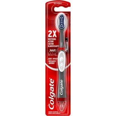 콜게이트 360 옵티컬 화이트 배터리 구동 소닉 칫솔 소프트 1팩, 1 Count (Pack of 1), Gray, 1개