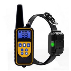  강아지짖음방지 전기 개 안티-나무 껍질 칼라 방수 충전식 원격 제어 애완 동물 훈련 칼라 lcd 디스플레이 개 나무 껍질 칼라 없음, EU 플러그 어댑터, 콤비네이션 