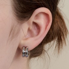 [Hei][최혜선 박유나 표예진 장나라 착용] double chubby hoop earring