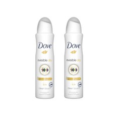 도브 스프레이 데오드란트 인비저블 드라이, 2개, 250ml