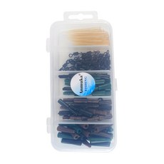 QDY 120pcs 낚시 리드 클립 꼬리 고무 안전 리드 클립 슬리브 스위블