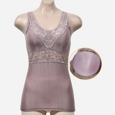 브라캡 내장 인견 레이스 브라런닝 - 코코아 여성속옷정품