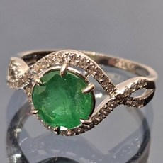 18k천연에메랄드반지