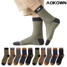 AOKOWN 남자 중목 컬러삭스 양말 10켤례