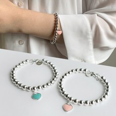 18kgp 써지컬 여성 여자 팔찌 티파니 싱글하트 패션 큐빅 뱅글 골드 실버