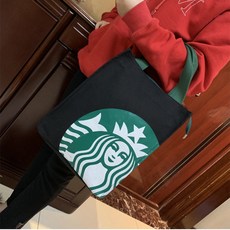 스타벅스 사각지퍼 친환경 에코백
