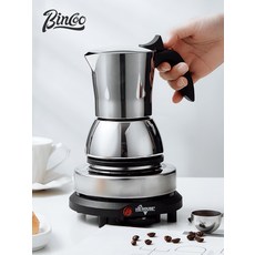 모카포트 커피포트 스텐모카포트 드립서버 커피주전자, 순은 200ml 상부 알루미늄 하부 스테인