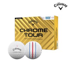 캘러웨이 2024 크롬투어 트리플트랙 골프볼(4PCS), 1개, 12개입, 화이트