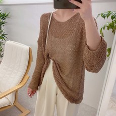 보블리에 / 프렌치 그물 루즈핏 썸머 니트