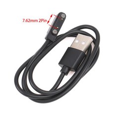 60CM 범용 스마트 워치 충전기 코드 자기 케이블 2 핀 4 USB 7.62mm 2.54mm, 03 7.62mm 2Pin, 2) 7.62mm 2Pin, 1개