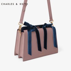 CHARLES & KEITH 가방 CK2 - 5027088 유럽 리본 장식 크로스 백 퍼 플 L