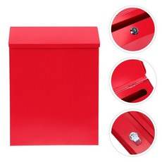 보안 스토리지 키 잠금 상자 상업 농촌 홈 장식 게시물 수집 상자 장식 메일 상자 불만 컨테이너, 빨간색