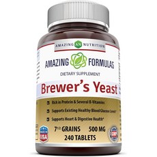 어메이징뉴트리선 맥주효모 500mg 240정 니아신+리보플라빈+티아민, 1통