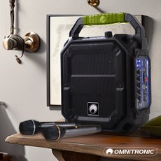 그레이스 블루투스 충전식 이동형 행사용 앰프 EG-116 150W + 유선 마이크 + 무선 마이크 핸드형, OMNITRONIC MP-8000A 핸드+핸드마이크