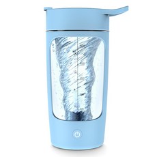 Montheria 자동 믹스컵 usb충전식 전동 믹스컵 텀블러 쉐이커 단백질 파우더 블렌딩 전동 컵 650ml A598-130, 블루, 1개