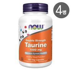 나우푸드 타우린 1000mg 100정 X 4병, 4개