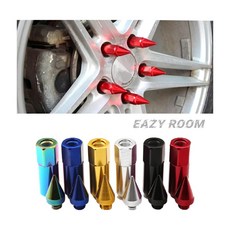 EASY ROOM 스파이크 경량 너트 차량 휠 도난 방지 락너트, 골드, 1개